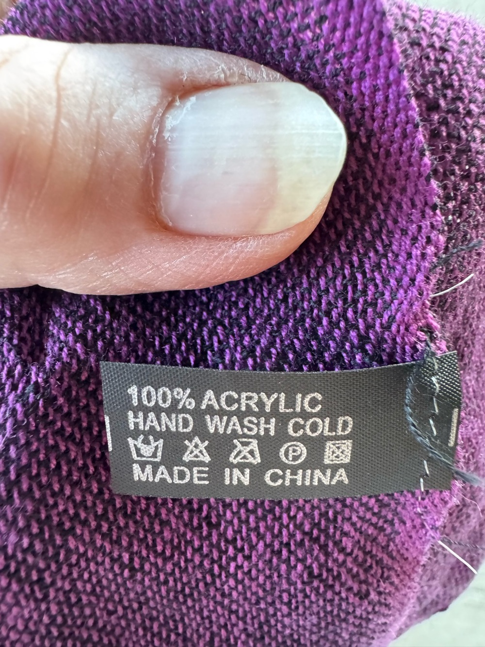 Purple Knit Acrylic Sweater - Purple
